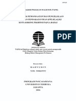 Optimalisasi Pemanfaatan Dan Pengelolaan Pangkalan Pendaratan Ikan (Ppi) Klaligi Kota Sorong Propinsi Papua Barat