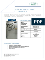 Ficha Tecnica Autoclave 100 Litros