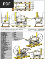Trevithick Second Steam Locomotive Built General Arrangement in 1805, New Castle, England (Coal Fired)