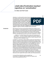 Sakui, K., & Cowie, N. (2012) - The Dark Side of Motivation - Teachers' Perspectives On 'Unmotivation'. ELTJ, 66 (2), 205-213.