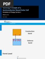 Working Principle of A Semiconductor Based Solar Cell: Excitation of Charge Carriers I