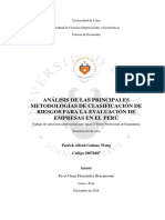 Análisis de Las Principales Metodologías de Clasificación de Riesgo en El Perú