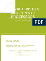 Characteristics and Types of Processors