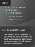 Heat Treatment Processes in Gear Design: Prepared By:-Kartik Thakkar Website