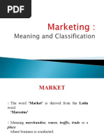 Classification of Market of Goods