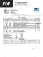 Davangere University: Exam Application Form