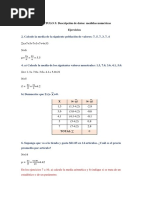 Descripcion de Datos. Medidas Numericas. Grupo 7