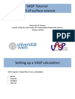 VASP Tutorial: A Bit of Surface Science