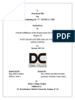 A Practical File On Programming in "C" (PGDCA-105)