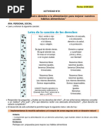 Actividad y Ficha de Aplicación 08 de Setiembre Personal Social