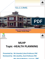 Unit - II - Health Planning - Lect 1 - Ananda.S