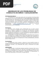 Abordaje de Los Problemas de Conducta en Niños y Adolescentes. Programa Externo