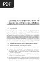 Cálculo de Uniones Metálicas Mediante El Método de Elementos Finitos.