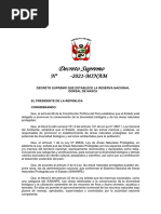 Proyecto Decreto Supremo Que Establece La Reserva Nacional Dorsal de Nasca