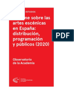 Informe Artes Escénicas