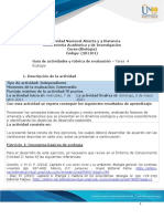 Guía de Actividades y Rúbrica de Evaluación - Unidad 3 - Tarea 4 - Ecología