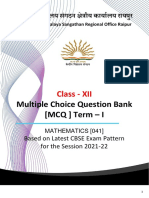 Multiple Choice Question Bank (MCQ) Term - I: Class - XII