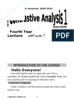 Contrastive Analysis