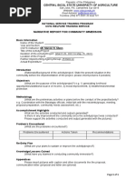 Narrative Report Format For Community Immersion CWTS2