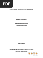 Fase 4 Informe Psicológico y Toma de Decisiones