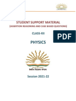 Student Support Material Class XII Physics 2021-22