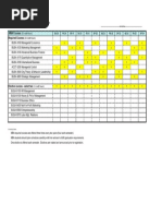 Master of Business Administration Two Year Proposed Schedule of Classes