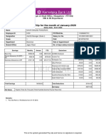 Original: Pay Slip For The Month of January-2020