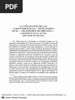 Aguilar Perdomo, M. Del R.-La Utilización de Las Vidas Paralelas de Plutarco en El Felixmarte... (Art.)