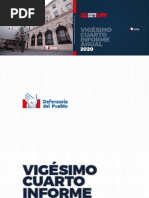 Vigésimo Cuarto Informe Anual de La Defensoría Del Pueblo. Enero - Diciembre 2020