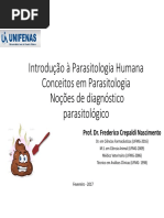 Introdução À Parasitologia Humana Conceitos em Parasitologia Noções de Diagnóstico Parasitológico