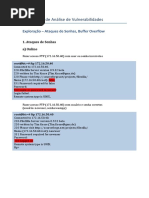 Laboratório de Análise de Vulnerabilidades: Exploração - Ataques de Senhas, Buffer Overflow