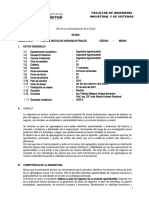 1 SÍLABO Okok PLAN DE NEGOCIOS AGROINDUSTRIALES Huiman Falta