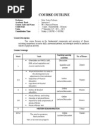 Course Outline PE 1 Fitness Education 123