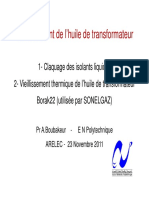 Conference Sur Le Viellissement Huiles Des Transformateurs