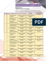 Cronograma de Actividades