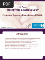 Premature Rupture of Membranes (PROM)