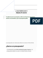 10 Caracteristicas de Presupuesto