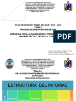 Normativa para La Elaboracion y Presentacion Del Informe Táctico, Técnico y Clínico