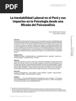 La Inestabilidad Laboral en El Perú y Sus Impactos en La Psicología Desde Una Mirada Del Psicoanálisis