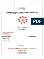 Synopsis ON: "A Comprehensive Study of Banking Performance For Personal and Education Loan of Different Banks"