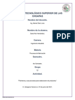 Polímeros y Sus Procesos para Elaboración de Productos