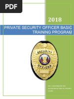 Private Security Officer Basic Training