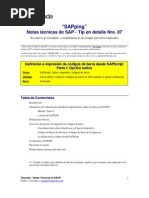 SAP para Impresion de Codigo de Barra