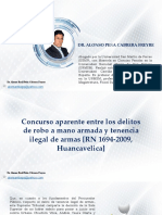 Concurso Aparente Entre Los Delitos de Robo A Mano Armada y Tenencia Ilegal de Armas RN 1694 2009 Huancavelica