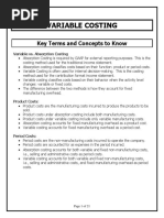 Variable Costing CR