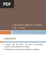 Chemistry Bridge Course 1st PUC