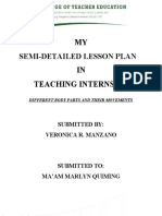 Semi-Detailed Lesson Plan: Submitted By: Veronica R. Manzano