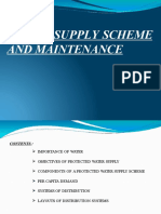 Water Supply Scheme and Maint