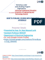 How To Publish in High Impact Journal (CCPE) SSUET