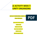 Module Activity Week 7: Community Organizing: Veritas Et Misericordia 4 (Bsme-2Y2 - 4) Group 4 Members